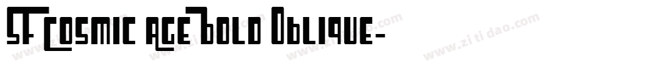 SF Cosmic Age Bold Oblique字体转换
